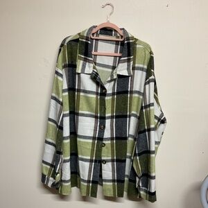 Green Plaid Men's Shirt